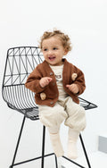 Kids 3-Piece Cotton Bear Cardigan, Tee, and Jogger Set