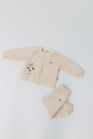 Kids' Cotton Quilted Sweatshirt and Sweatpants Set