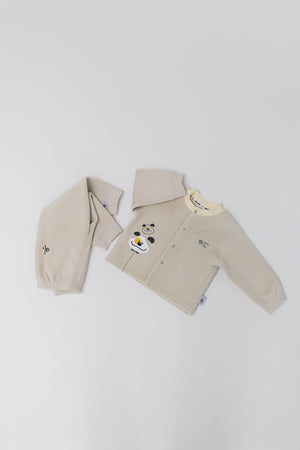 Kids' Cotton Quilted Sweatshirt and Sweatpants Set