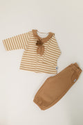 Kids' Plush Bear Scarf Top & Jogger Set