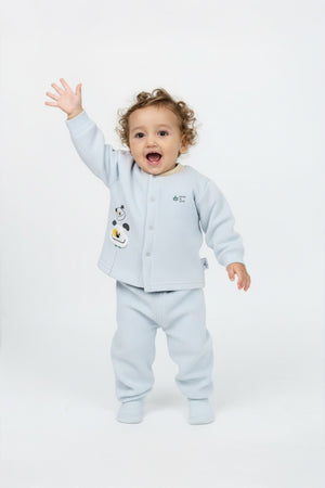 Kids' Cotton Quilted Sweatshirt and Sweatpants Set