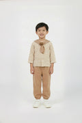 Kids' Plush Bear Scarf Top & Jogger Set