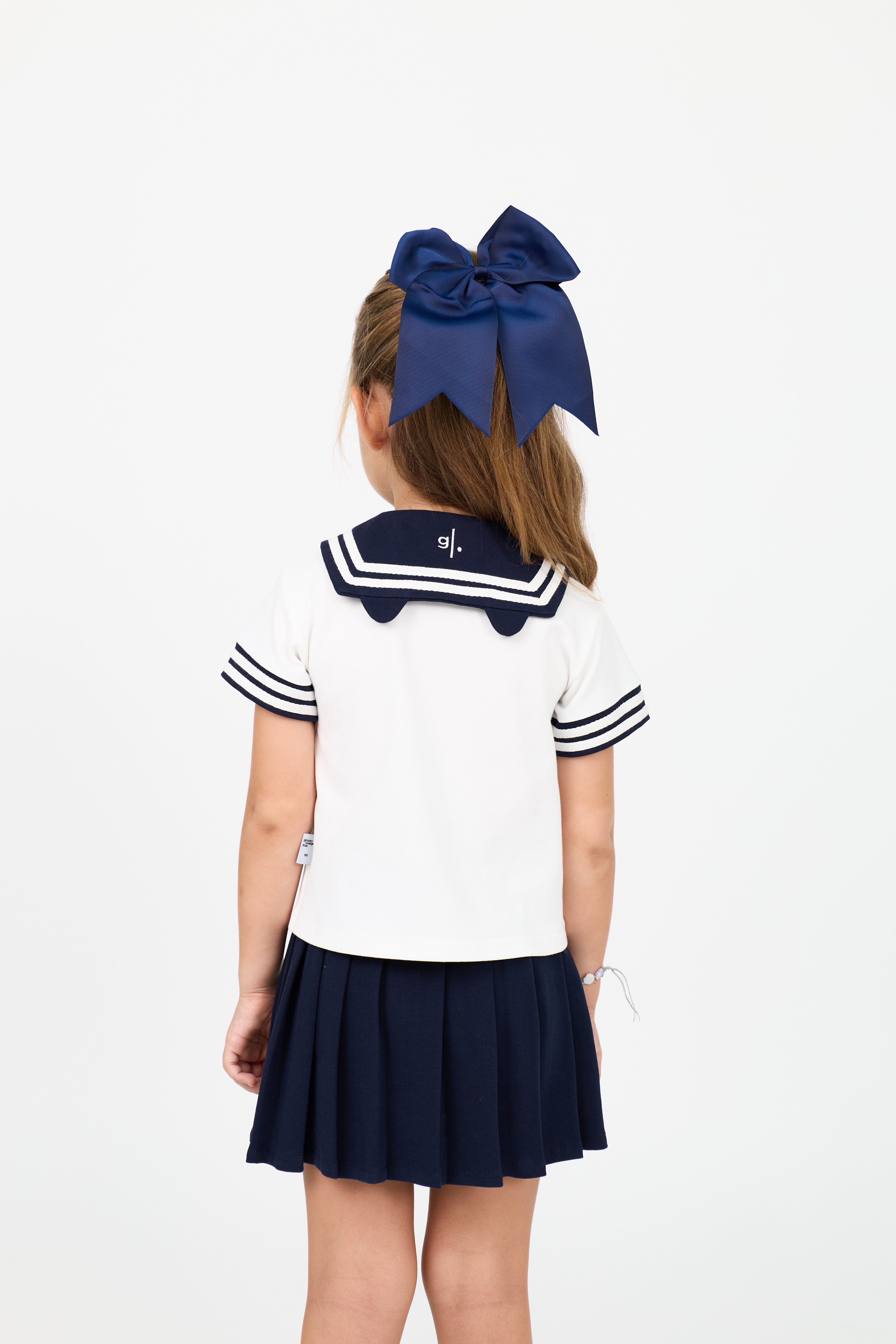 KIDS COTTON PLEATED SKIRT & TOP SET