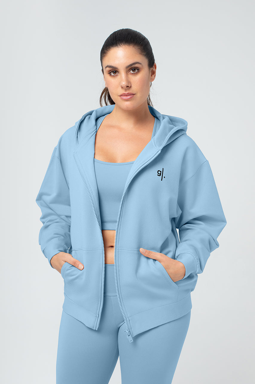 Organic Bamboo Women Oversized Zip Up Hoodie