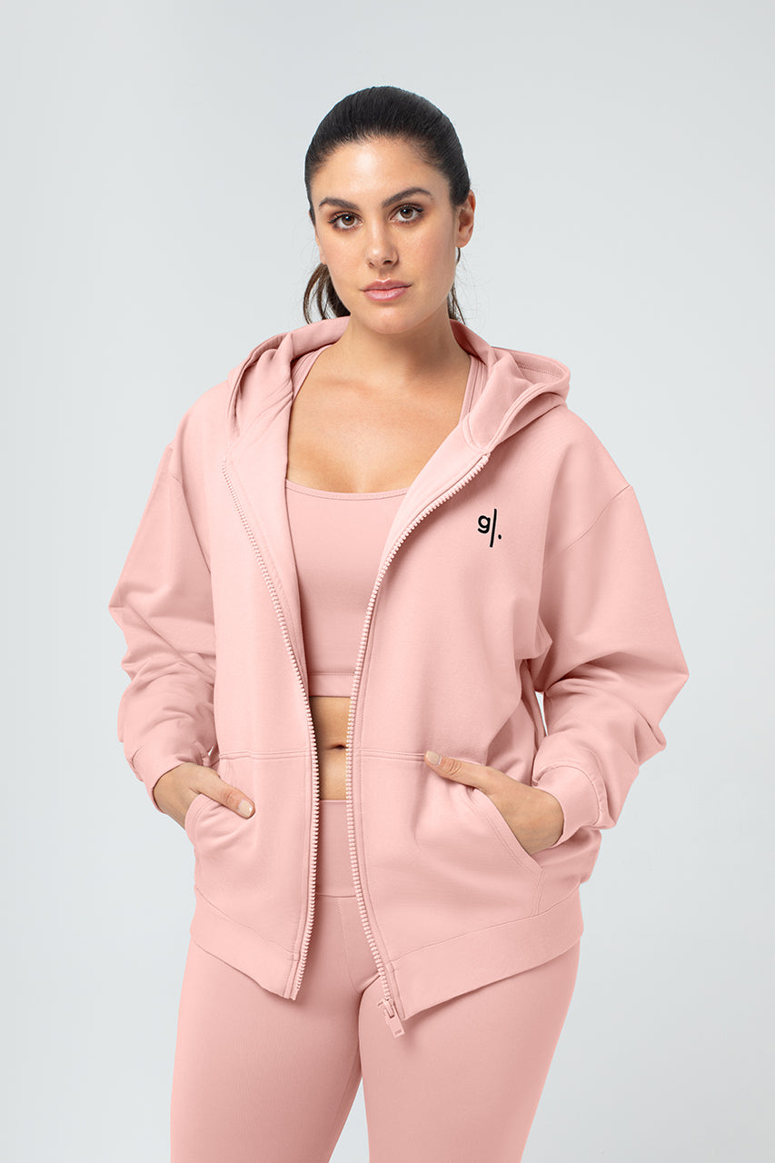 Organic Bamboo Women Oversized Zip Up Hoodie