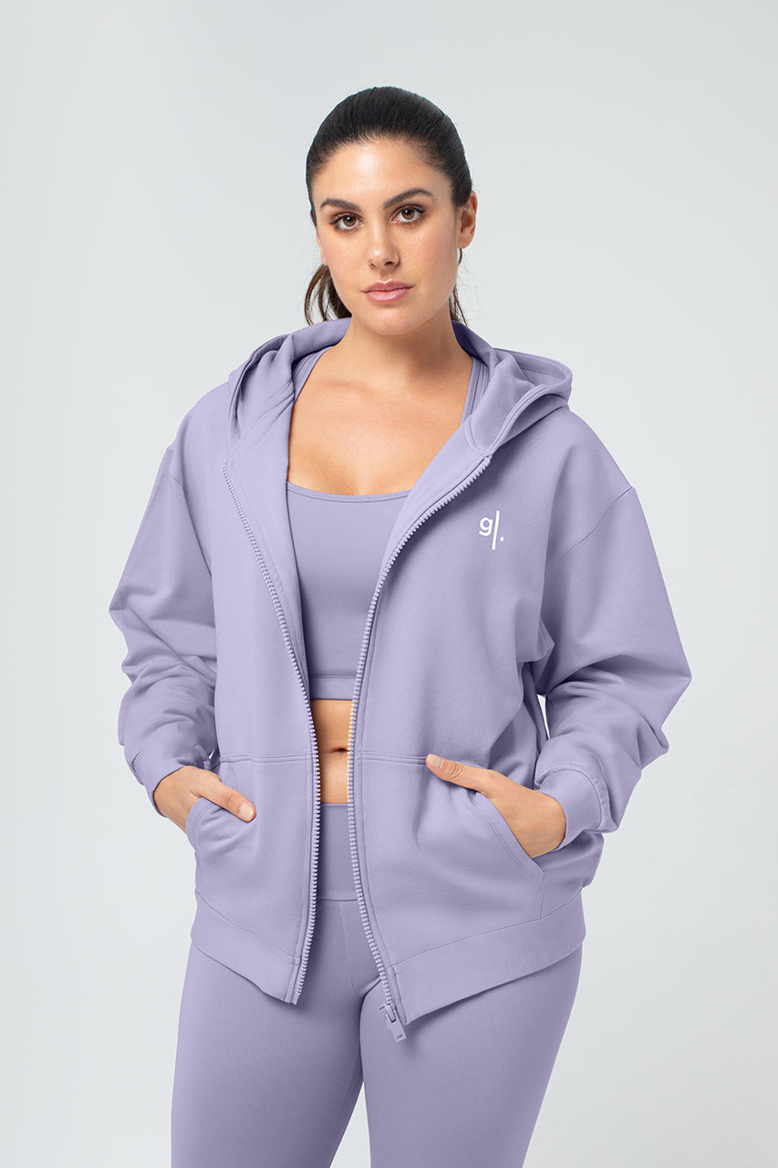 Organic Bamboo Women Oversized Zip Up Hoodie