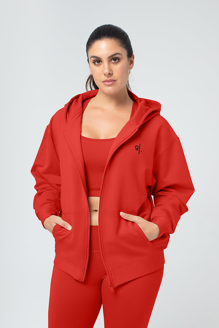 Organic Bamboo Women Oversized Zip Up Hoodie