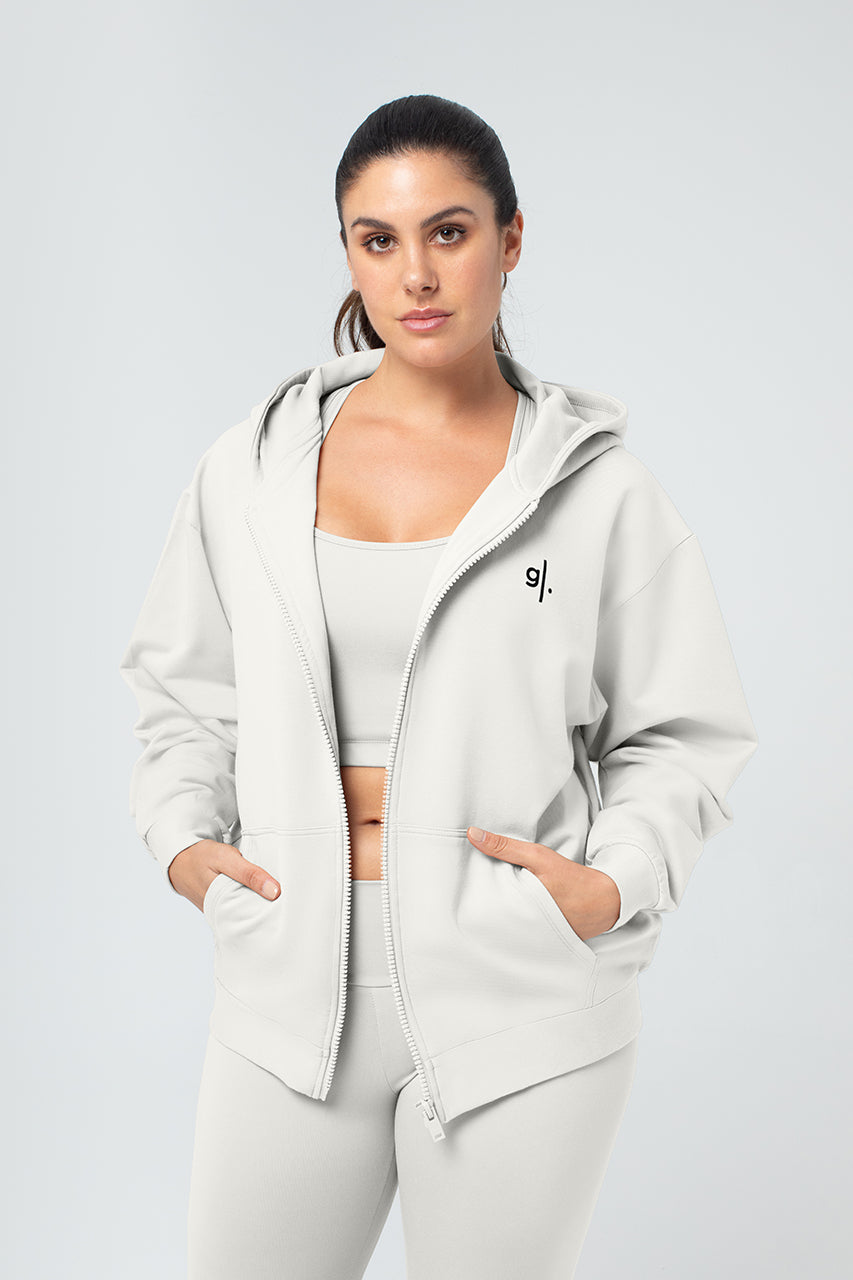 Organic Bamboo Women Oversized Zip Up Hoodie