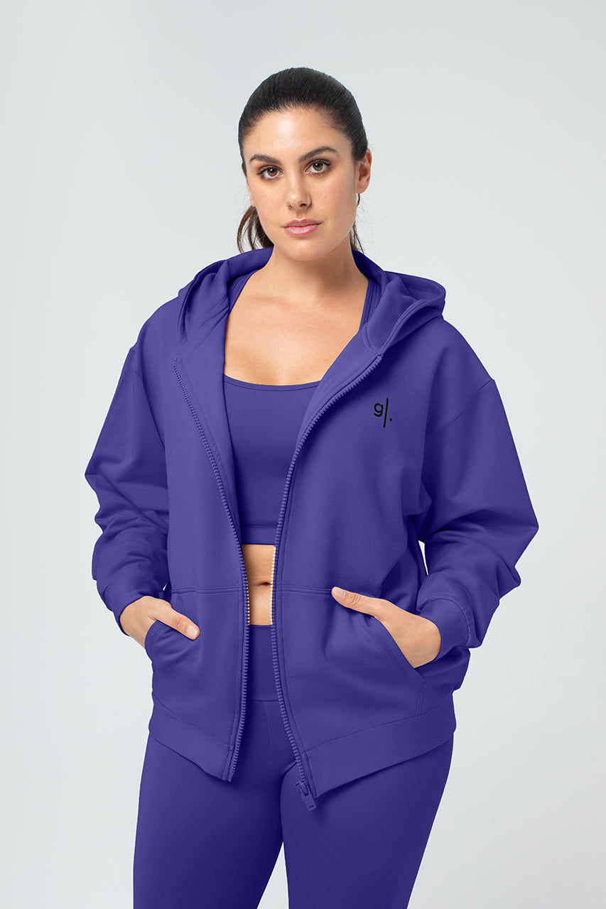 Organic Bamboo Women Oversized Zip Up Hoodie