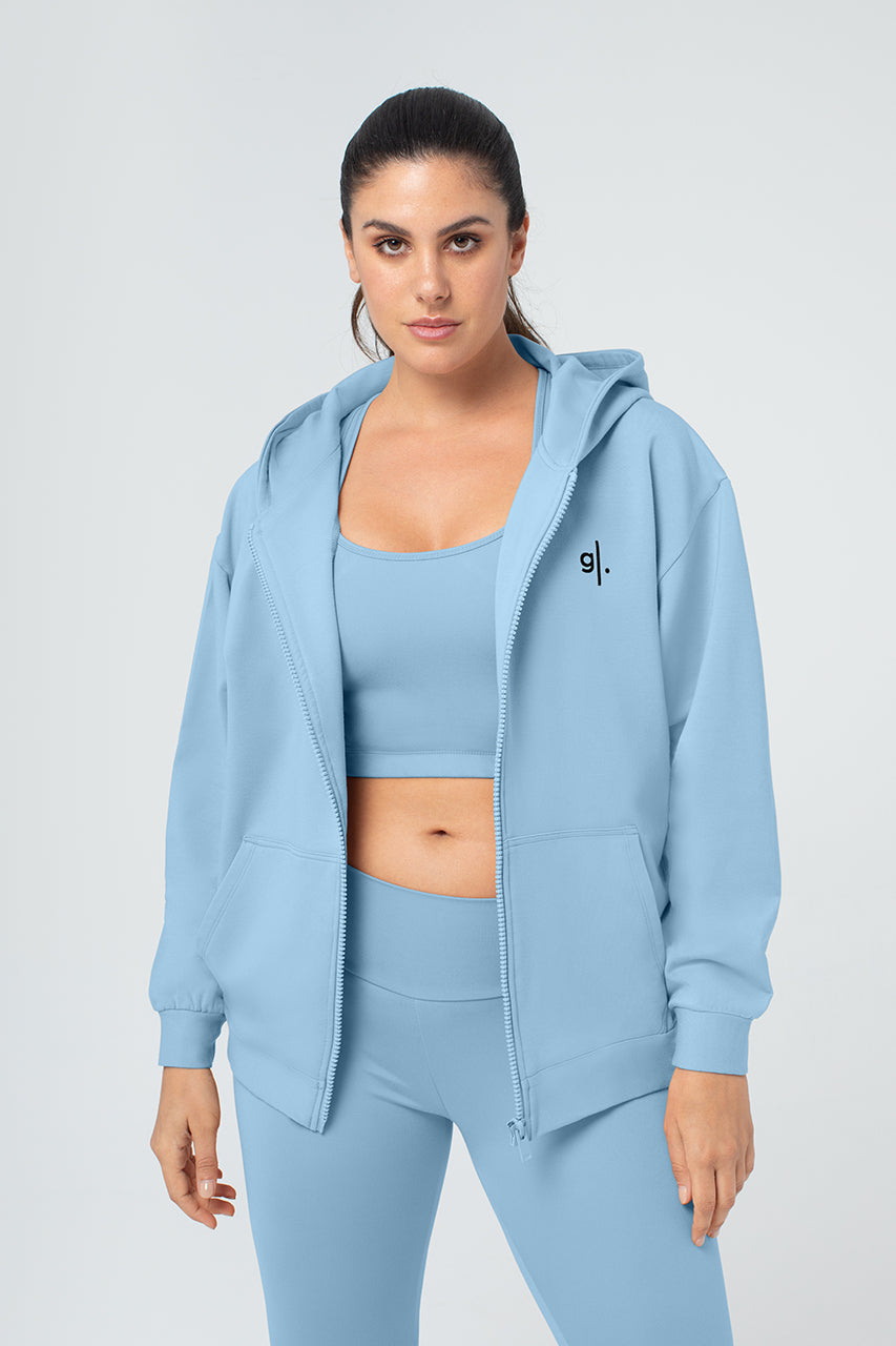 Organic Bamboo Women Oversized Zip Up Hoodie