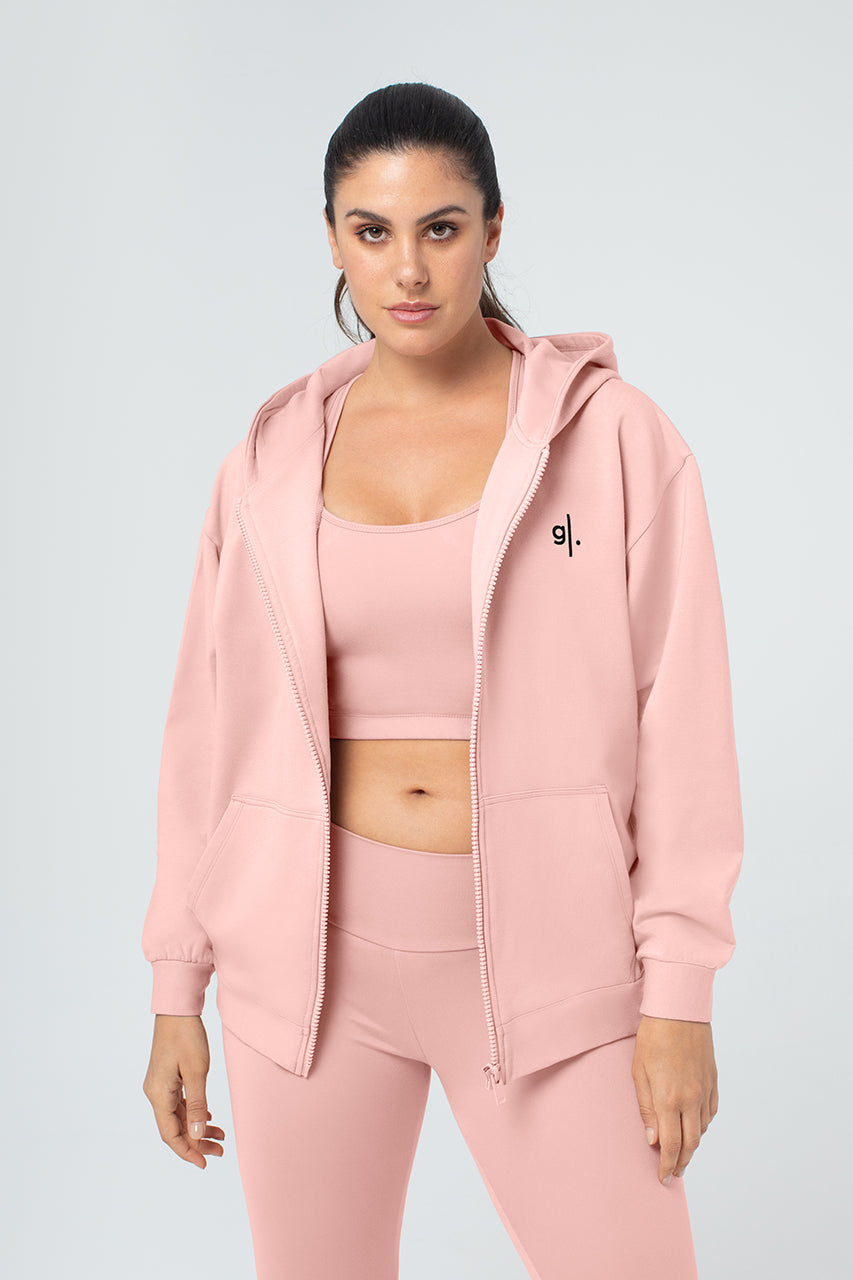 Organic Bamboo Women Oversized Zip Up Hoodie