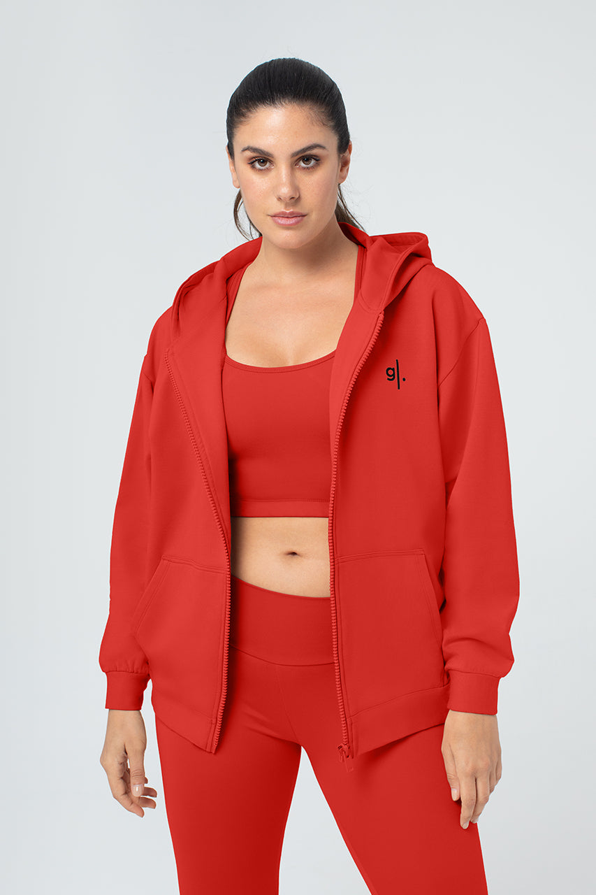 Organic Bamboo Women Oversized Zip Up Hoodie