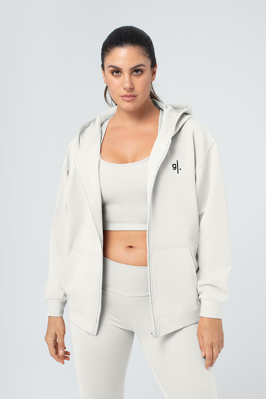 Organic Bamboo Women Oversized Zip Up Hoodie