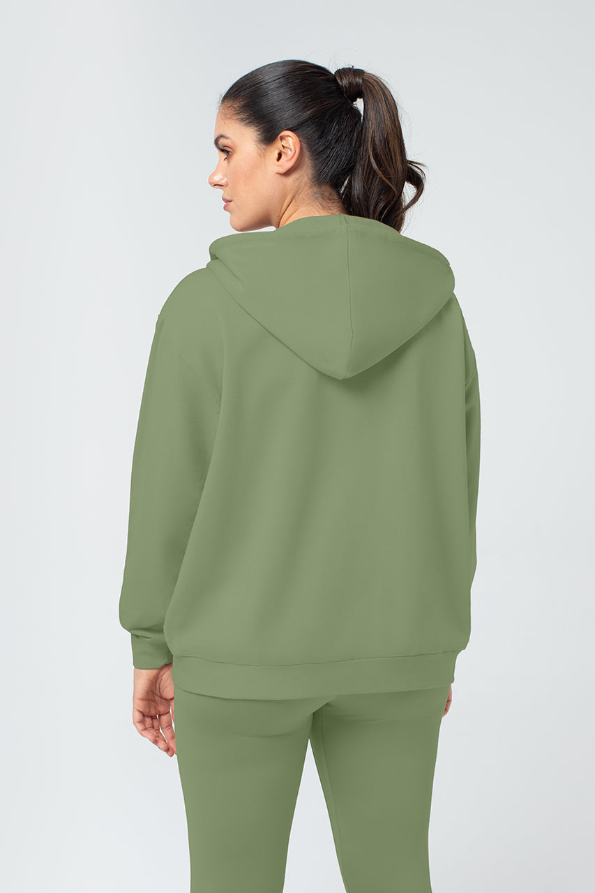 Organic Bamboo Women Oversized Zip Up Hoodie