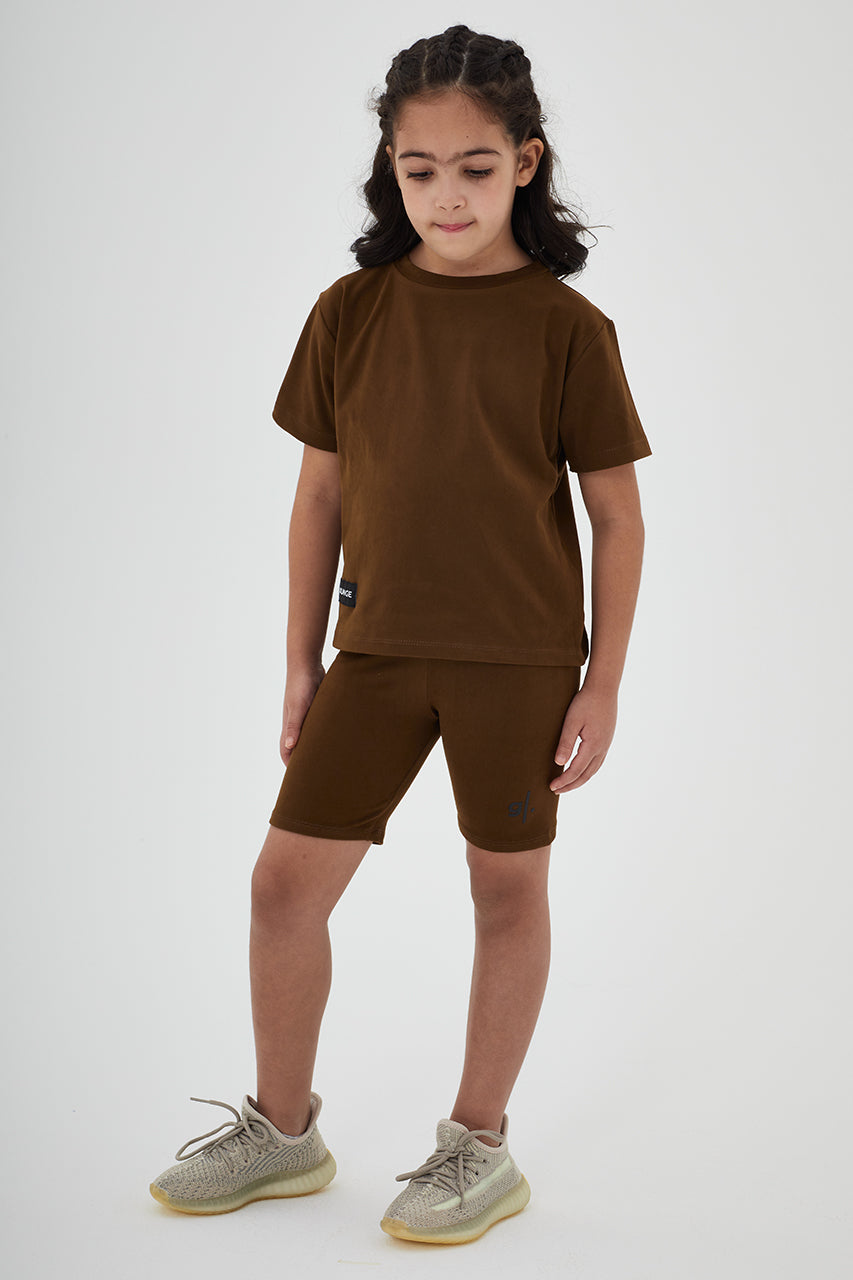 Girls Sustainable High Waist Biker Shorts