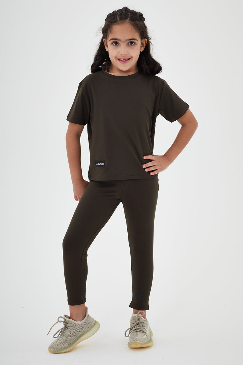 Girls Full Length Sustainable High Waist Leggings