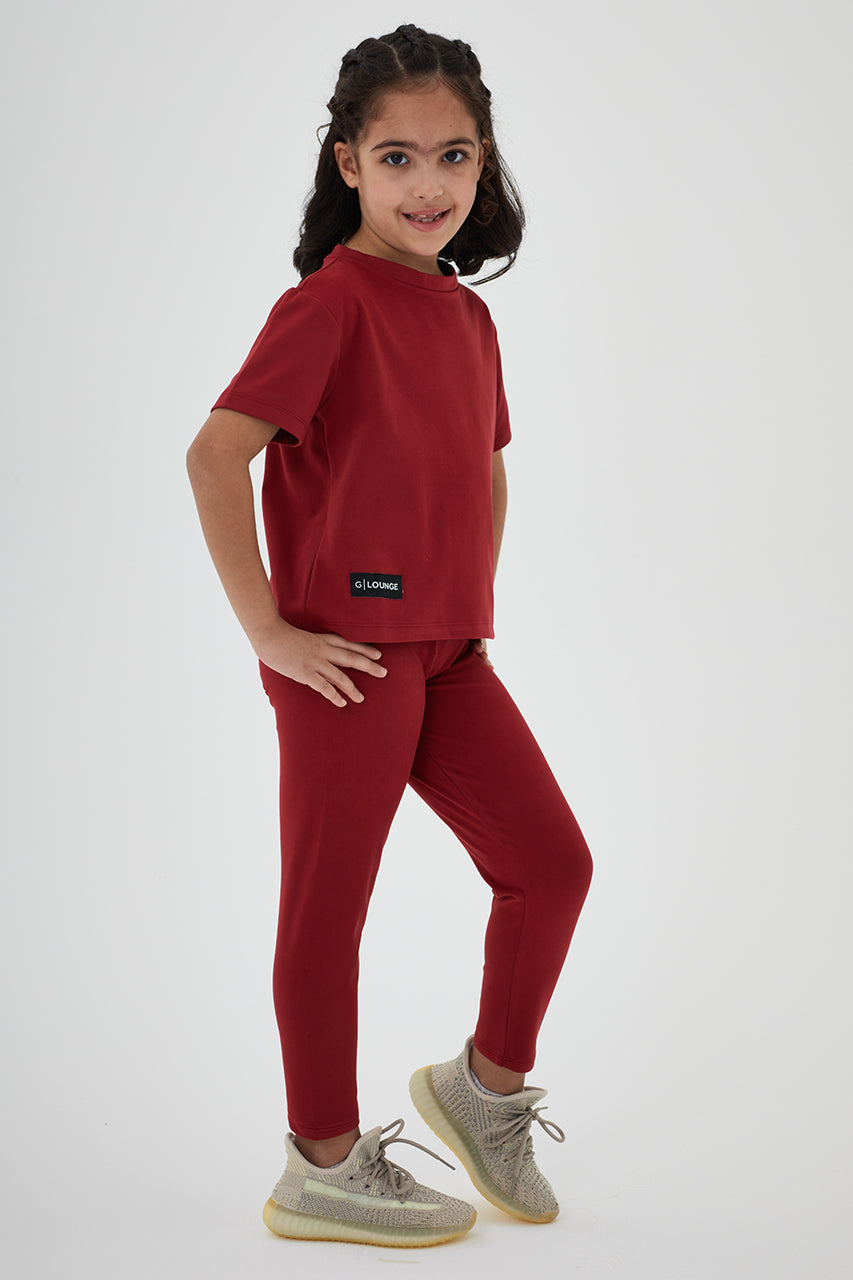 Girls Full Length Sustainable High Waist Leggings