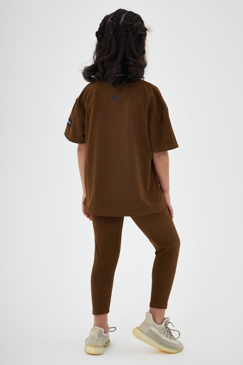 Girls Full Length Sustainable High Waist Leggings