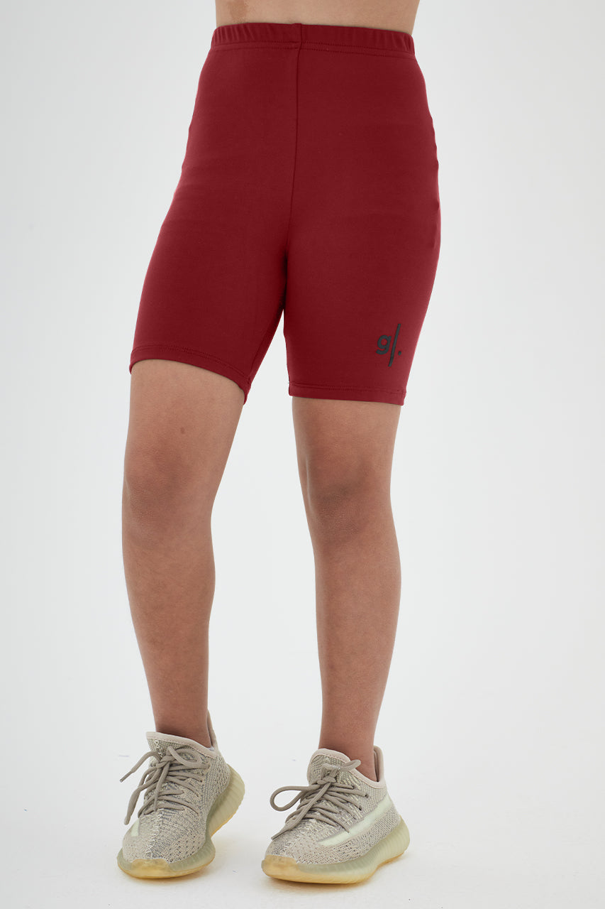 Girls Sustainable High Waist Biker Shorts