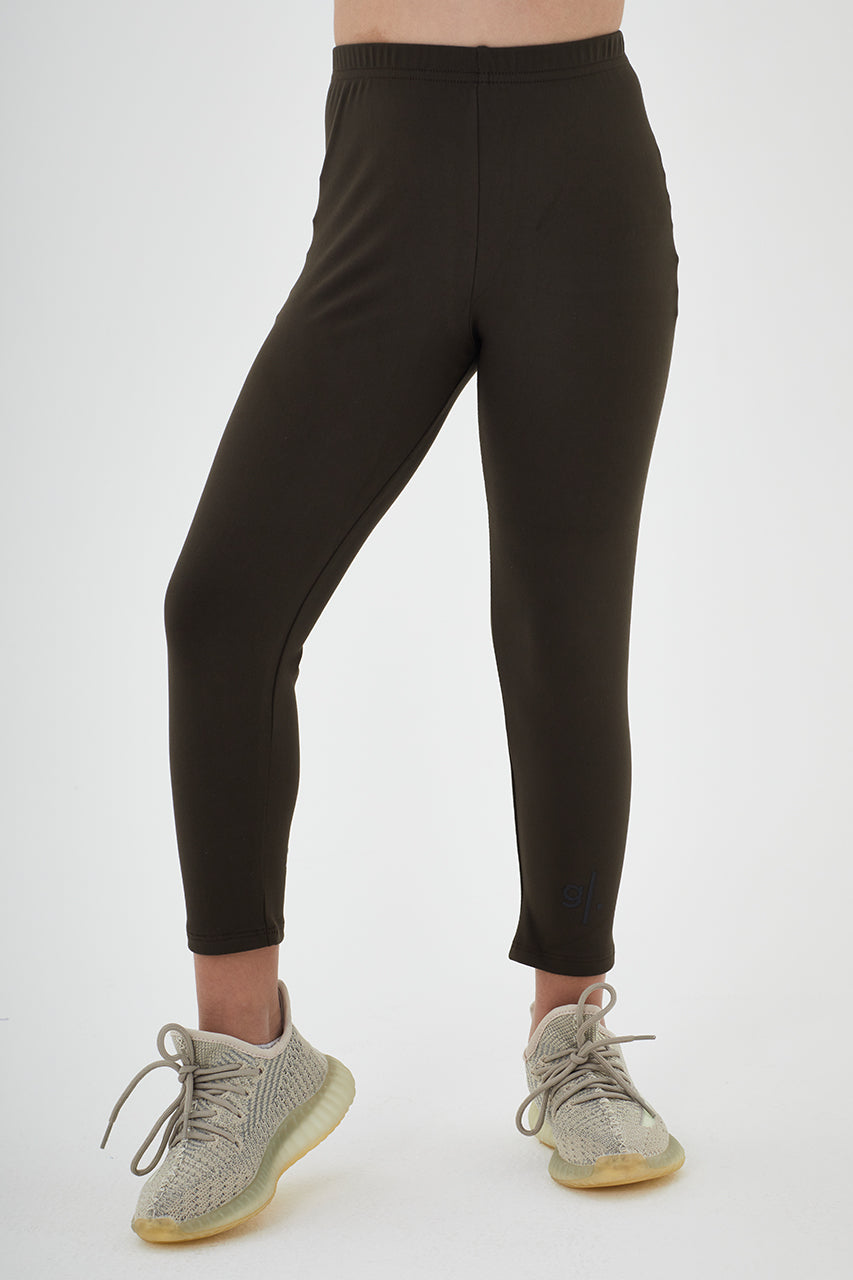 Girls Full Length Sustainable High Waist Leggings