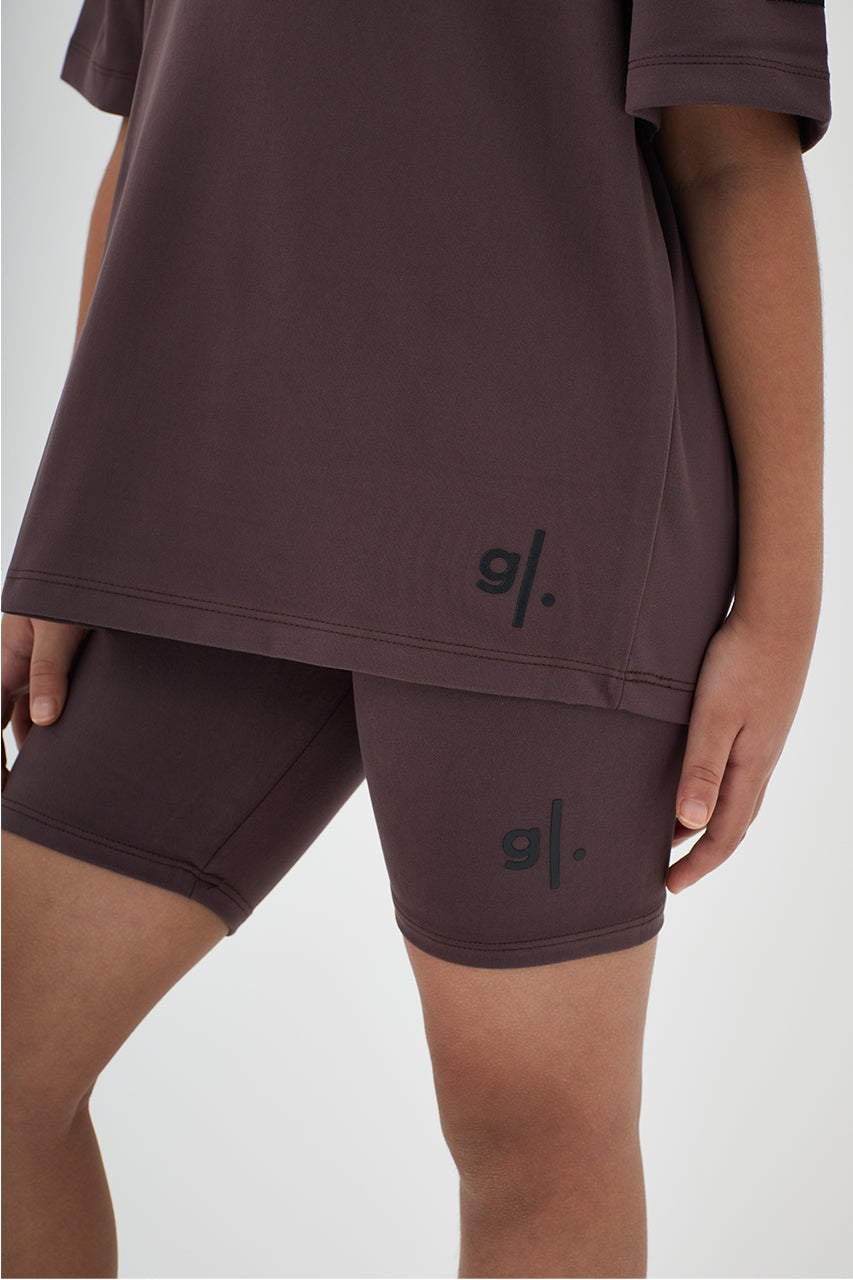 Girls Sustainable High Waist Biker Shorts