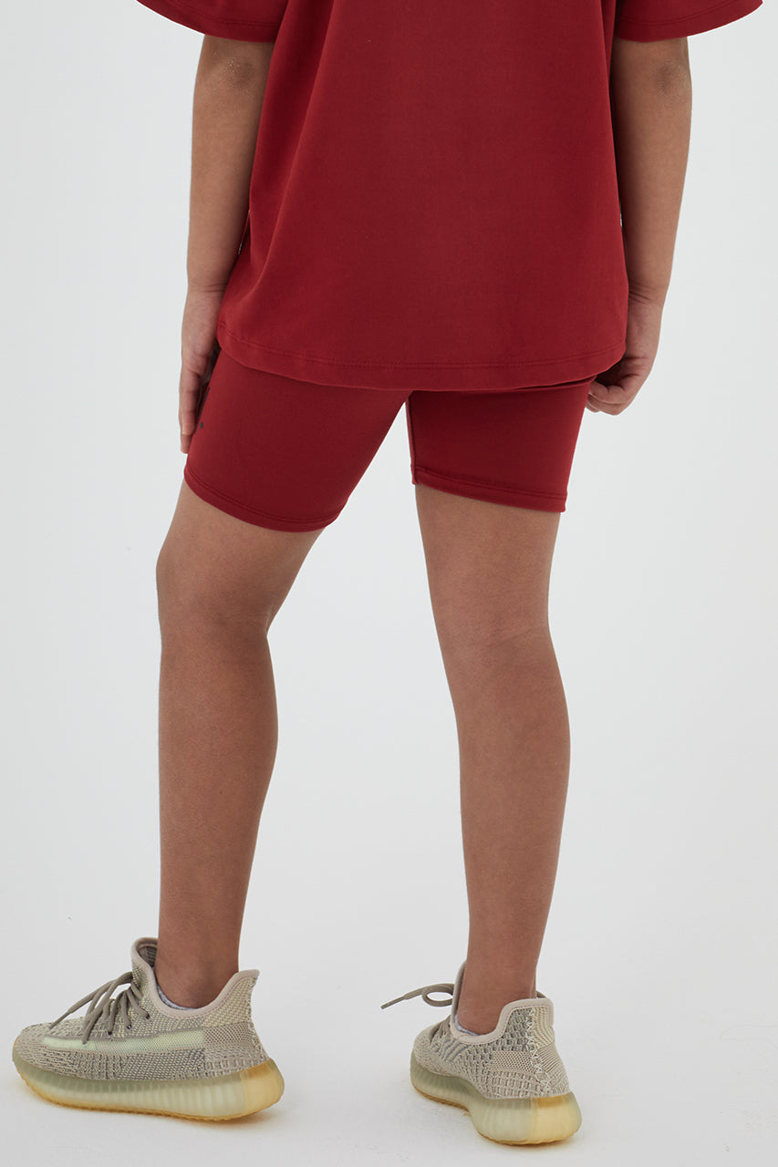 Girls Sustainable High Waist Biker Shorts