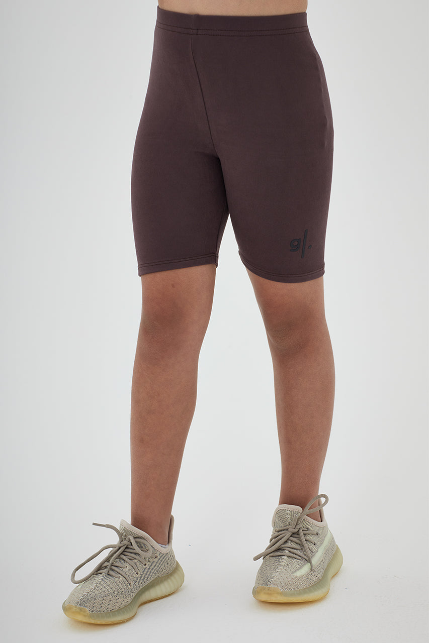 Girls Sustainable High Waist Biker Shorts