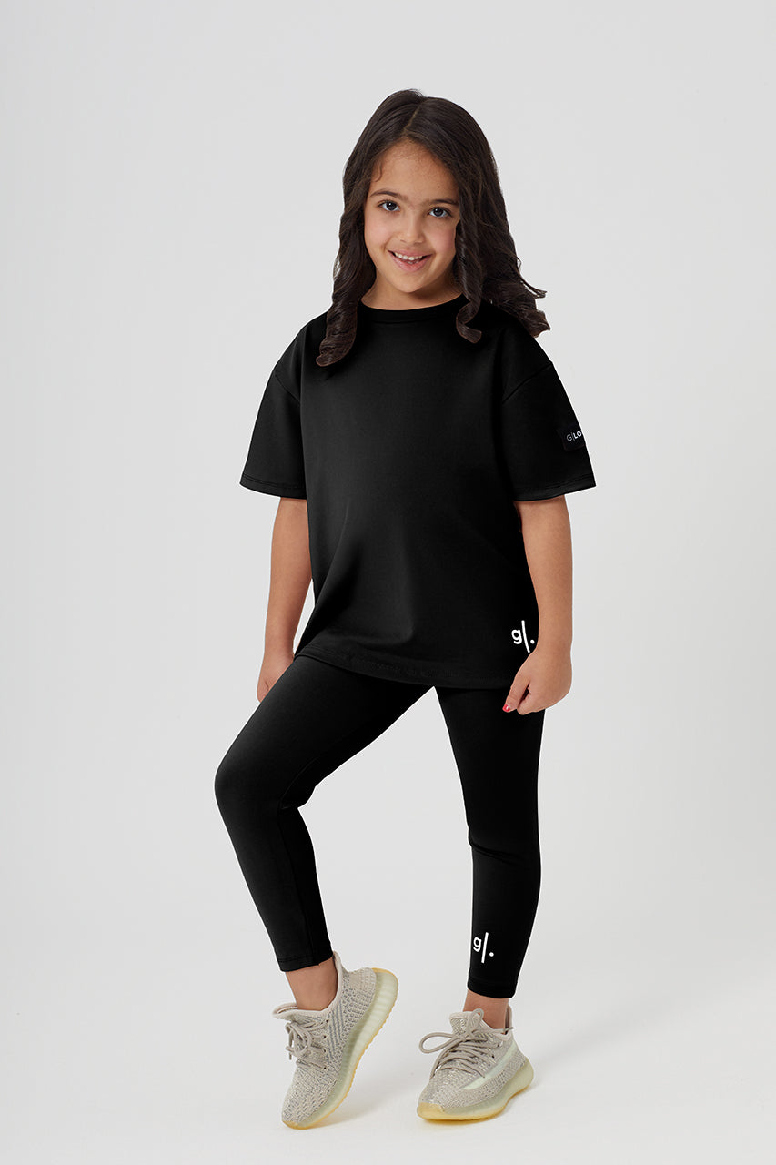 Girls Full Length Sustainable High Waist Leggings