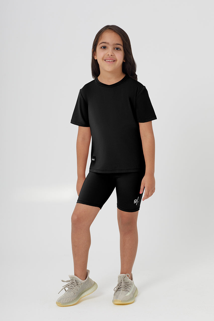 Girls Sustainable High Waist Biker Shorts