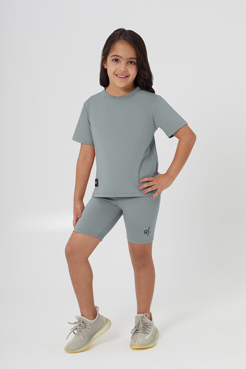 Girls Sustainable High Waist Biker Shorts