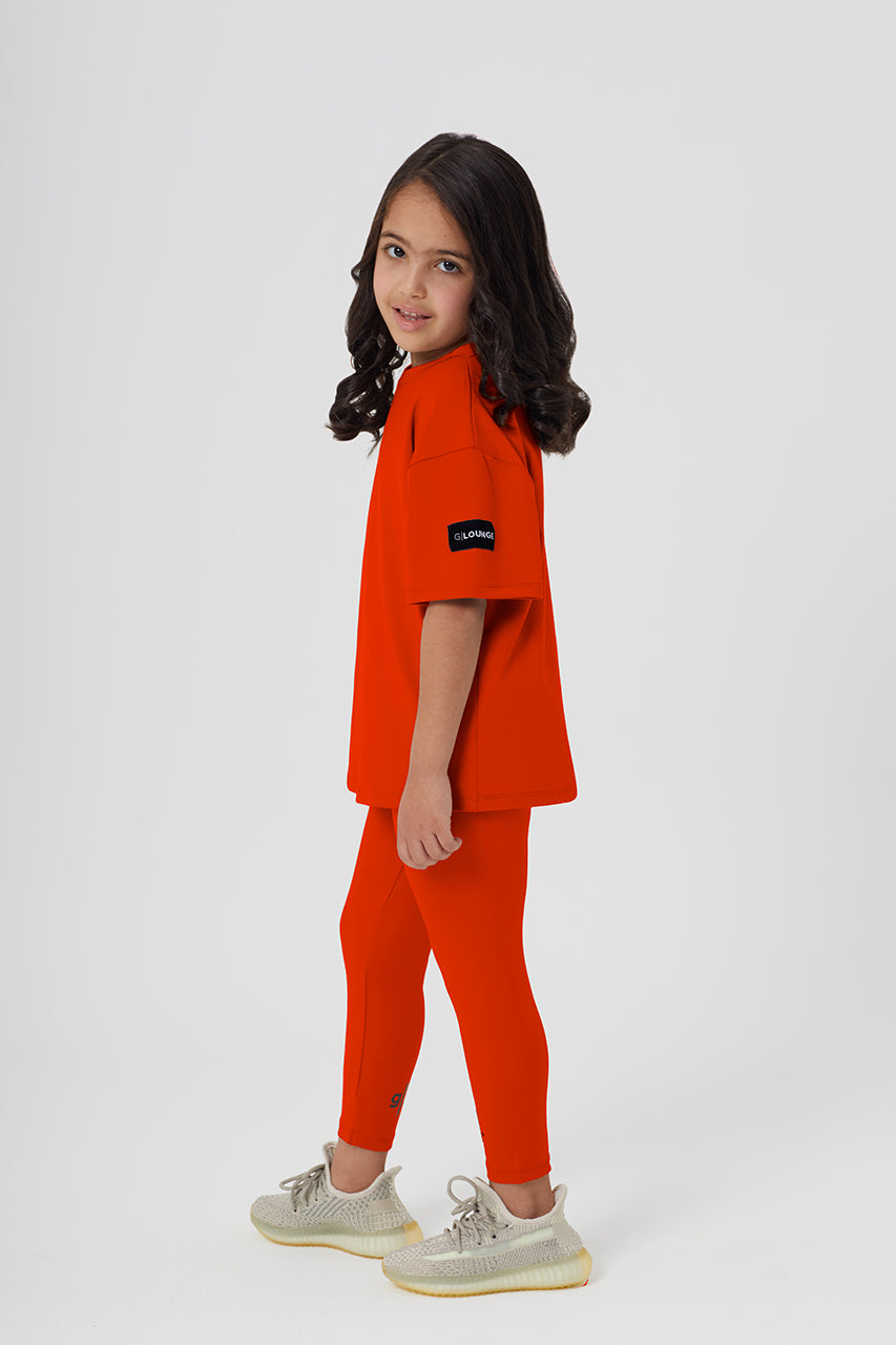 Girls Full Length Sustainable High Waist Leggings