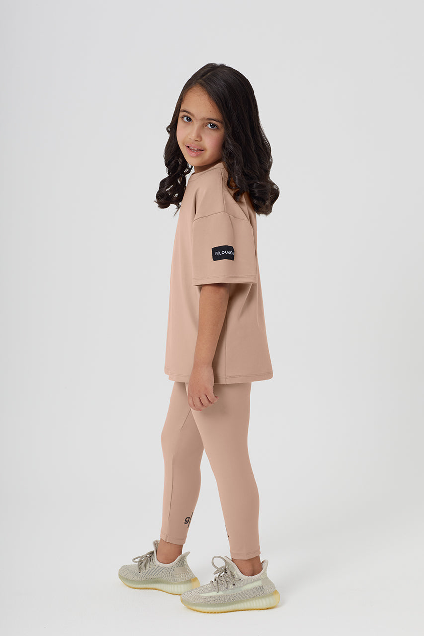 Girls Full Length Sustainable High Waist Leggings