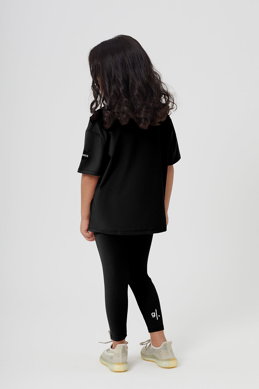 Girls Full Length Sustainable High Waist Leggings